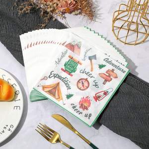 Nuevas servilletas desechables para pícnic al aire libre, con temática forestal, para team building, celebraciones, hoteles y restaurantes. - Product Image 1