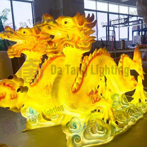 Sculpture lumineuse extérieure en forme de dragon IP65 pour l'éclairage nocturne de grands paysages et les spectacles de festivals - Product Image 3