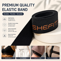 Bande élastique en maille Spandex/Nylon durable, couleur unie, confortable, marque Aoya, élastique doré, résistant à l'abrasion, échantillons gratuits
