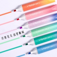 Juego de Marcadores Pastel con Punta Oblicua, 12 Colores para Codificación por Colores, Planificación y Diario