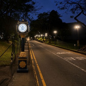 Reloj de Jardín de Estilo Europeo Vintage, Diseño <span class=keywords><strong>Columnar</strong></span> en Negro y Dorado, Números Metálicos Iluminados, Hecho a Medida - Product Image 2