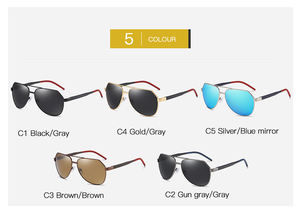 女士JM0013男士驾驶太阳镜意大利设计TR90金属飞行员太阳眼镜偏光镜片多种颜色 - Product Image 6