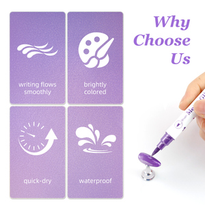 कारखाने की कीमत गैर विषैले धातु नाखून मार्कर डबल टिप गैर-विषैले वॉटरप्रूफ ग्लिटर नाखून पेंट मार्कर diy नाखून पेंट मार्कर diyy नाखून पेन निर्माता - Product Image 4