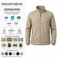 Veste coupe-vent légère personnalisée pour homme, col montant, respirante, fermeture éclair intégrale, poches zippées, pour voyage, trajets quotidiens, décontractée, extérieur