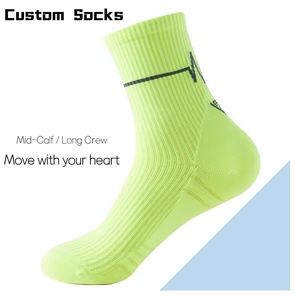 ถุงเท้าวิ่งปั่นจักรยานแบบกำหนดเองพร้อมโลโก้ขายส่ง ถุงเท้ากีฬา Coolmax แบบรัดกล้ามเนื้อ แห้งเร็ว คุณภาพสูง - Product Image 1