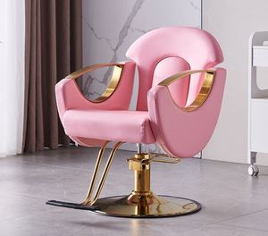 Chaise de salon rose de luxe Suessen 2024, chaise de beauté, chaise de coiffure, chaise de sourcils pour femmes - Product Image 5