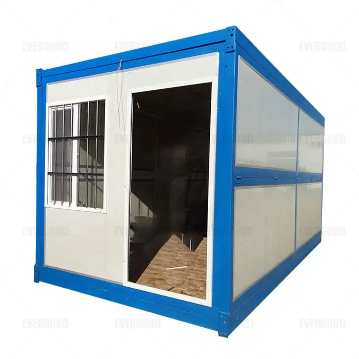 Dormitorio da campo portatile e rapidamente assemblato a basso costo casa container modulare e pieghevole
