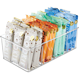 Kitchen Cabinet Shelf Drawer Fridge Freezer Organization Food Storage Bin Organizer with 3 Compartments