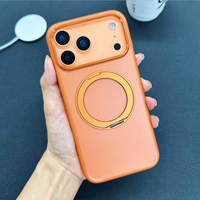 2025 nouveau design étui de téléphone dur pour PC avec support de téléphone à rotation de 360 pour iPhone 17 Pro Max étui de téléphone magnétique