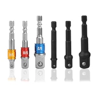 Lot de 6 barres d'extension à percussion haute vitesse, outil de bricolage, adaptateurs de douilles en acier OEM personnalisables, tournevis
