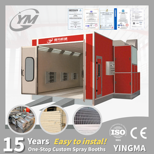 Cabine <span class=keywords><strong>de</strong></span> <span class=keywords><strong>peinture</strong></span> automobile professionnelle pour ateliers à fort volume <span class=keywords><strong>de</strong></span> production, 2 ventilateurs d'admission <span class=keywords><strong>de</strong></span> 4 kW, <span class=keywords><strong>station</strong></span> <span class=keywords><strong>de</strong></span> <span class=keywords><strong>peinture</strong></span> haute efficacité - Product Image 1