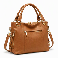 Sacs à bandoulière en PVC pour femme avec fermeture éclair, résistants à l'eau, avec sangle chaîne – Portables et grande capacité, couleur unie