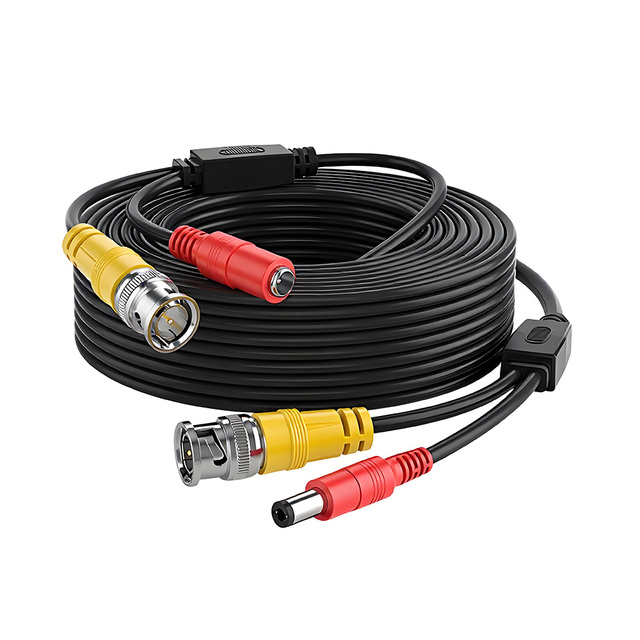 Bare Copper Conductor 4.0mm BNC DC 2 in 1 CCTV Cable Video Power Cable AHD TVI CVI Analog Camera Extension Wire Indoor Outdoor