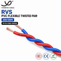 Câble de signalisation en cuivre souple torsadé RVS 300/300V avec gaine PVC, conforme IEC 60227, pour alarme incendie, contrôle d'accès aux portes et interphone