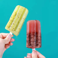 Sûr BPA Silicone Fabricants De Crème Glacée Popsicles Moules Ensembles 4 PCS Ice Pop Makers Moule À Crème Glacée Réutilisable
