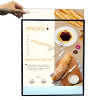 Panneau en verre trempé, éclairage LED lumineux pour restaurant, affichage du menu, boîte lumineuse, tableau