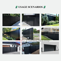 Diseño personalizado Horizontal/Vertical Listón de aluminio Puerta corredera al aire libre eléctrico automático de control remoto Puerta de cerca