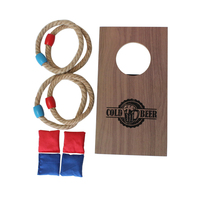 Meilleur jeu de Bar 2 en 1, Mini anneau de lancer et jeu de Table de Cornhole pour la fête et les jeux de lancer de boisson