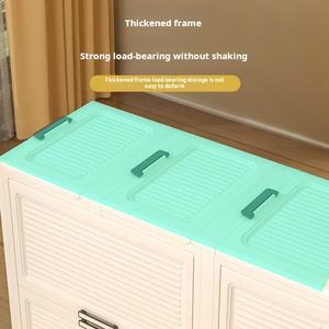 Organizador de Armario Plegable de Plástico Rectangular Moderno, Moldeado por Inyección, con Capacidad de 230L y Carga de 10kg para Almacenamiento de Ropa - Product Image 4