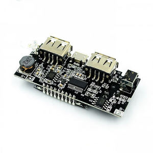 ยูเอสบีคู่ 5V 1A 2.1A 18650 เครื่องชาร์จแบตเตอรี่พาวเวอร์แบงค์โมดูล PCB อุปกรณ์เสริมมือถือสำหรับโทรศัพท์ DIY LED LCD โมดูลบอร์ด - Product Image 1