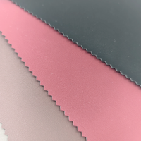 Tissu en cuir PU 100% ultra-doux à texture veloutée, style chinois, avec support tricoté, 310 GSM, pour vêtements