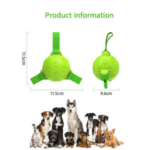KINYU di alta qualità in gomma naturale cane giocattolo indistruttibile in Nylon intrecciato cinturino interattivo cane palla brevetto lusso classico Pet fornitura - Product Image 3