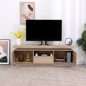 Mueble de sala de estar con soporte de TV, mesa moderna minimalista, armario de TV nulo con luz led - Product Image 3