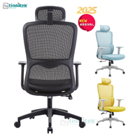 Chaise de bureau pivotante Foshan moderne avec pieds croisés, dossier moyen, appui-tête tournant, accoudoir, tissu maillé, directeur exécutif