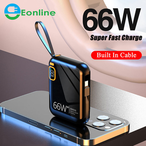 EONLINE Banco de Energía Portátil de 10000 mAh PD20W con Cable USB a Tipo C Desmontable, Cargador Rápido Bidireccional, Mini Banco de Energía para iPhone y <span class=keywords><strong>Xiaomi</strong></span> - Product Image 1