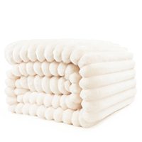 Couette d'hiver multifonctionnelle Couverture tricotée à larges rayures pour la sieste du lit Pet Can Be Bed Sheet Cover for Airplanes