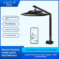 Lampe LED UFO pour aquarium 85-120W, spectre complet, contrôle par application, étanche, pour récifs/plantes et aquarien