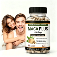 Capsules de racine de maca haute puissance, étiquette privée OEM, capsules de maca, complément alimentaire sain