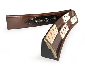 Ensemble de Rummi de placage noir naturel incrusté de mosaïque en bois massif elliptique fait à la main, ensemble de cube de rami, ensemble de jeu Okey - Product Image 6