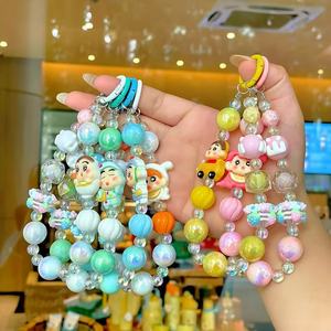 Chaîne de téléphone portable perlée Xiaoxin avec pendentif en plastique motif dessin animé, pour sac à dos femme et clés de voiture de couple, cadeaux à suspendre - Product Image 3