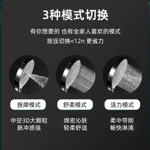Handheld Shower Head Round Adjustable Spray Massage Rain Shower With Dense Water Flow - Product Image 5