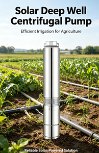 <span class=keywords><strong>Pompe</strong></span> <span class=keywords><strong>solaire</strong></span> submersible JC 4 pouces, débit max. 6,5 m³/h, moteur DC sans balais pour l'irrigation agricole, courant continu 110 V, hauteur de refoulement max. 112 m - Product Image 2