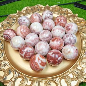 ลูกบอลหินคริสตัลธรรมชาติคุณภาพสูงลายแดงสำหรับตกแต่งบ้าน ของขวัญวันอีสเตอร์ ขายส่ง - Product Image 6