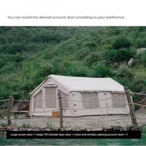 Tente de camping multi-personnes stable et grande, en tissu Oxford imperméable et ignifuge, pour toutes les saisons, installation rapide pour le camping d'équipe en extérieur - Product Image 2