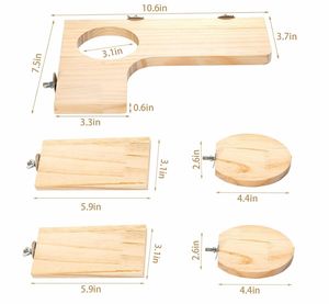 Nuovo Design di Accessori per Gabbie di Criceti Moderne, con Piattaforma in Legno e Foro Rotondo, Sala Giochi Totoro - Product Image 6