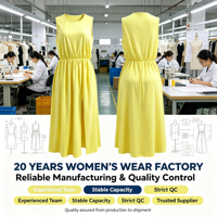 Nouvelle Robe Longue Décontractée d'Été 2026 pour Femme, Sans Manches, Col Rond, Fendue, Multicolore Unie, pour le Commerce Transfrontalier ODMOEM