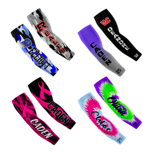 Manchons de bras sportifs personnalisés pour hommes, motif crème glacée éclaboussée, manchons de bras croisés pour le baseball, manchons de bras personnalisés pour le basketball pour enfants - Product Image 2