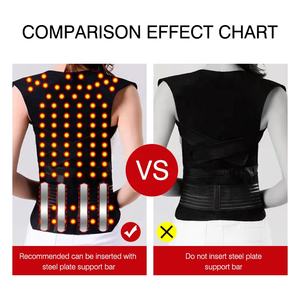 98 قطعة المغناطيس الخلفي الكتف قطني التورمالين الذاتي التدفئة دعم الظهر المغناطيسي العلاج حزام ذا حمالات مصحح الوضعية - Product Image 2