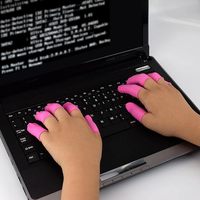 Doigts en latex, antistatiques, gants de protection blancs, imperméables et antidérapants, doigts jetables pour le nail art