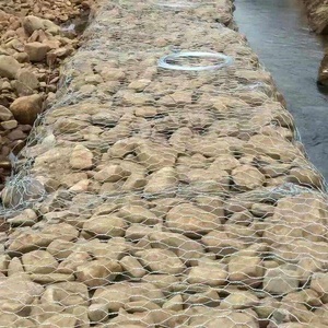 Caisse <span class=keywords><strong>gabion</strong></span> hexagonale, en treillis métallique galvanisé / recouvert de PVC à double torsion, pour la protection des berges fluviales et le contrôle de l'érosion - Product Image 5