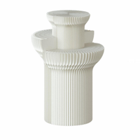Colonnes de présentation pliables en accordéon à trois niveaux et trois étages, en papier kraft plissé, pour décorations de fête