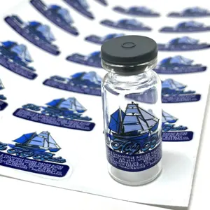 Hoge Kwaliteit Custom 3d Transfer Zelfklevende Sticker Goud Zilver Logo Sticker Op Nikkel Metaal Waterdicht Papier Voor Medicijngebruik