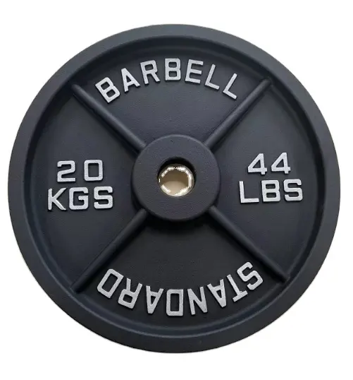 Fitness egzersiz 20kg çelik ücretsiz ağırlık kaldırma spor ekipmanları Lbs Metal halter ağırlık plakaları spor salonu için