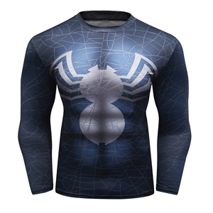 T-shirt de compression à manches raglan <span class=keywords><strong>Spider</strong></span> Hero, t-shirts imprimés en 3D pour hommes, costumes de cosplay de bandes dessinées, hauts de sport à séchage rapide pour hommes - Product Image 6
