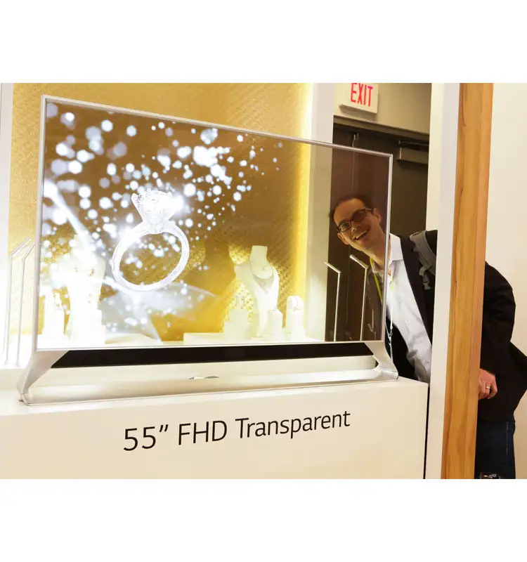 תצוגת OLED 55 אינץ' OLED מסך שקוף 55 טלוויזיה עם מסך מגע