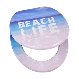 Asiento de inodoro impreso de MDF de diseño moderno de 18 pulgadas con <span class=keywords><strong>tapa</strong></span> de cierre suave para <span class=keywords><strong>WC</strong></span> de baño - Product Image 5